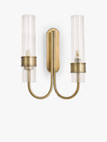 John Lewis fluted glass wall light brass finish (British brand)