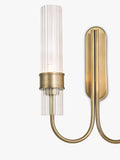 John Lewis fluted glass wall light brass finish (British brand)