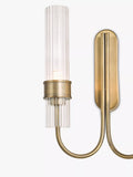 John Lewis fluted glass wall light brass finish (British brand)