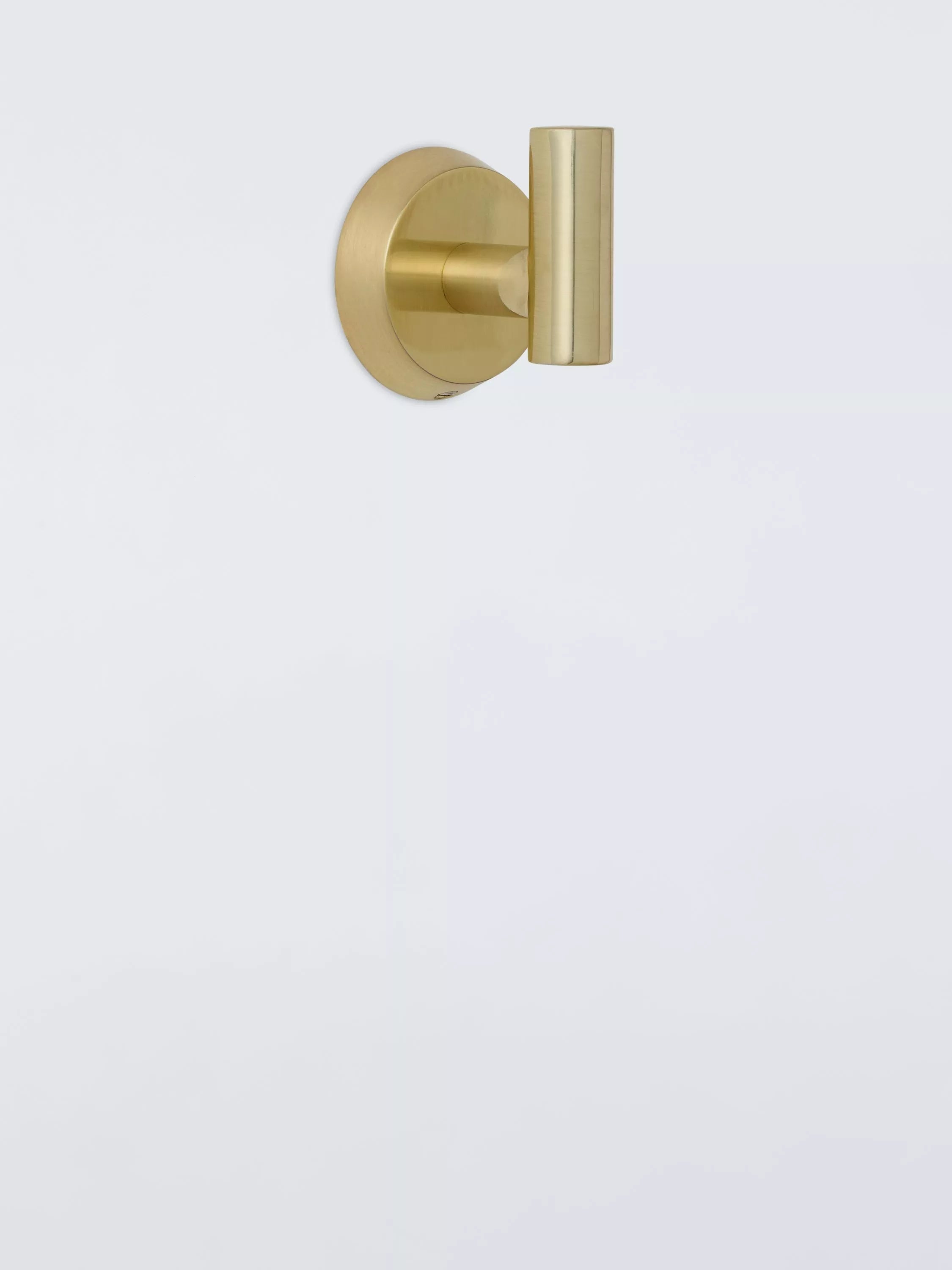 John Lewis brushed brass Elegance robe hook, imported from the UK