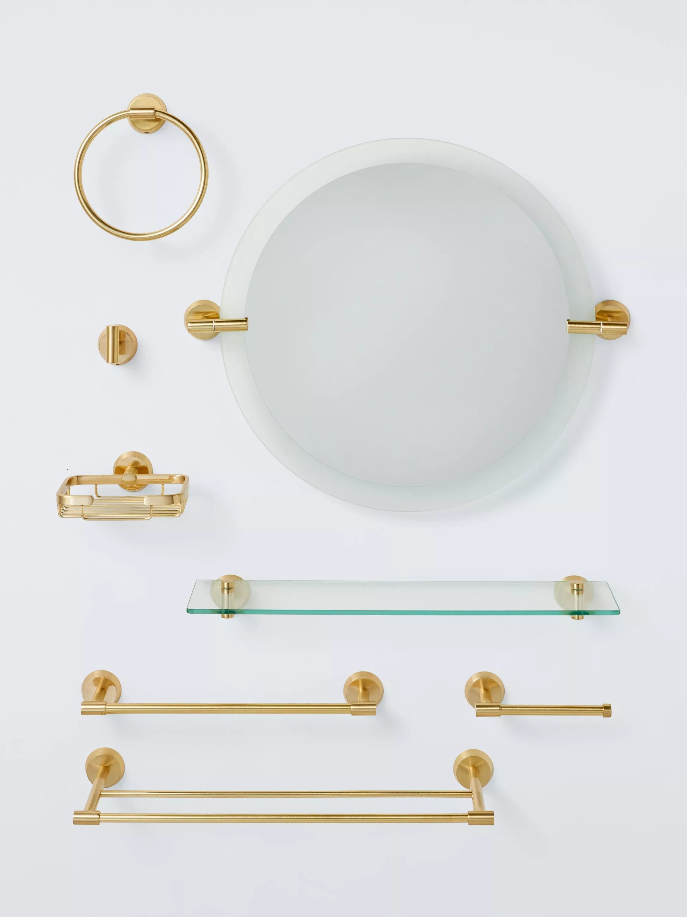 John Lewis brushed brass Elegance robe hook, imported from the UK
