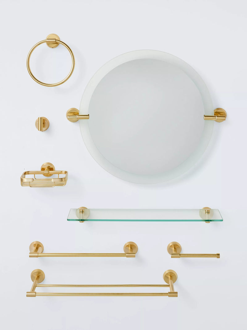 John Lewis brushed brass Elegance robe hook, imported from the UK