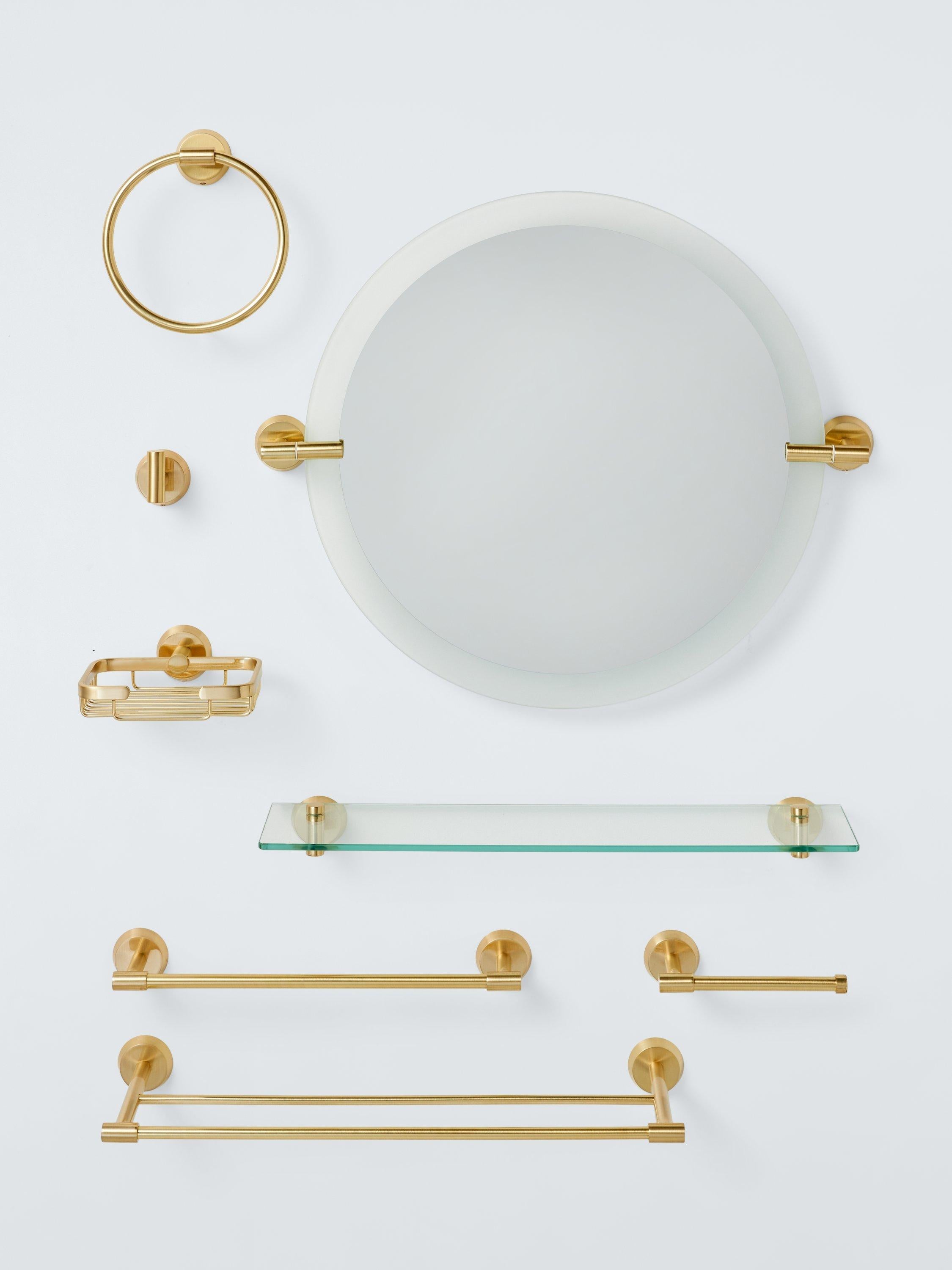 John Lewis brushed brass Elegance robe hook, imported from the UK