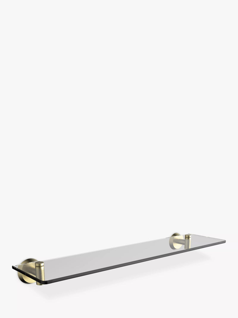Étagère de salle de bain en verre John Lewis Elegance, effet chrome, 50 cm
