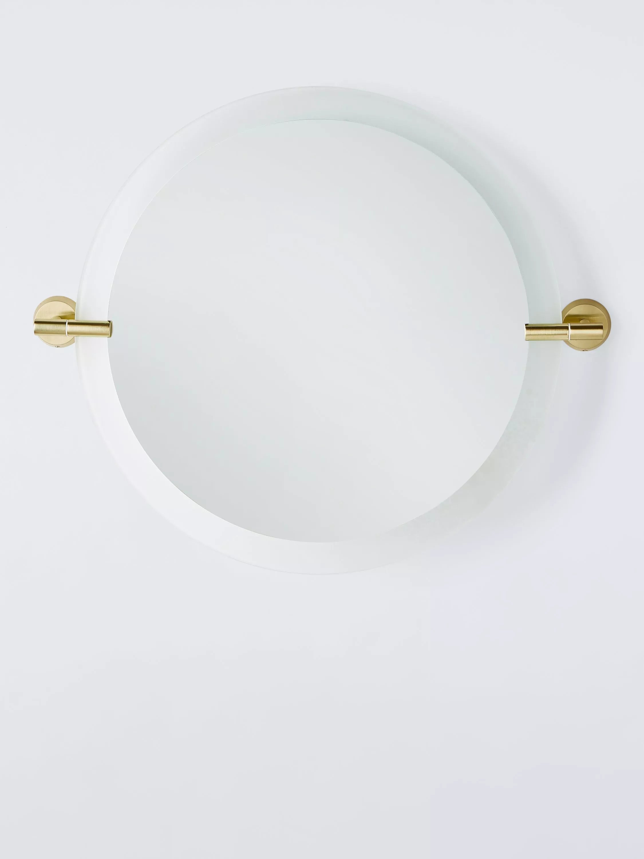 John Lewis Elegance Bathroom Mirror Chrome Effect Round Wall Mounted 45x53x5cm