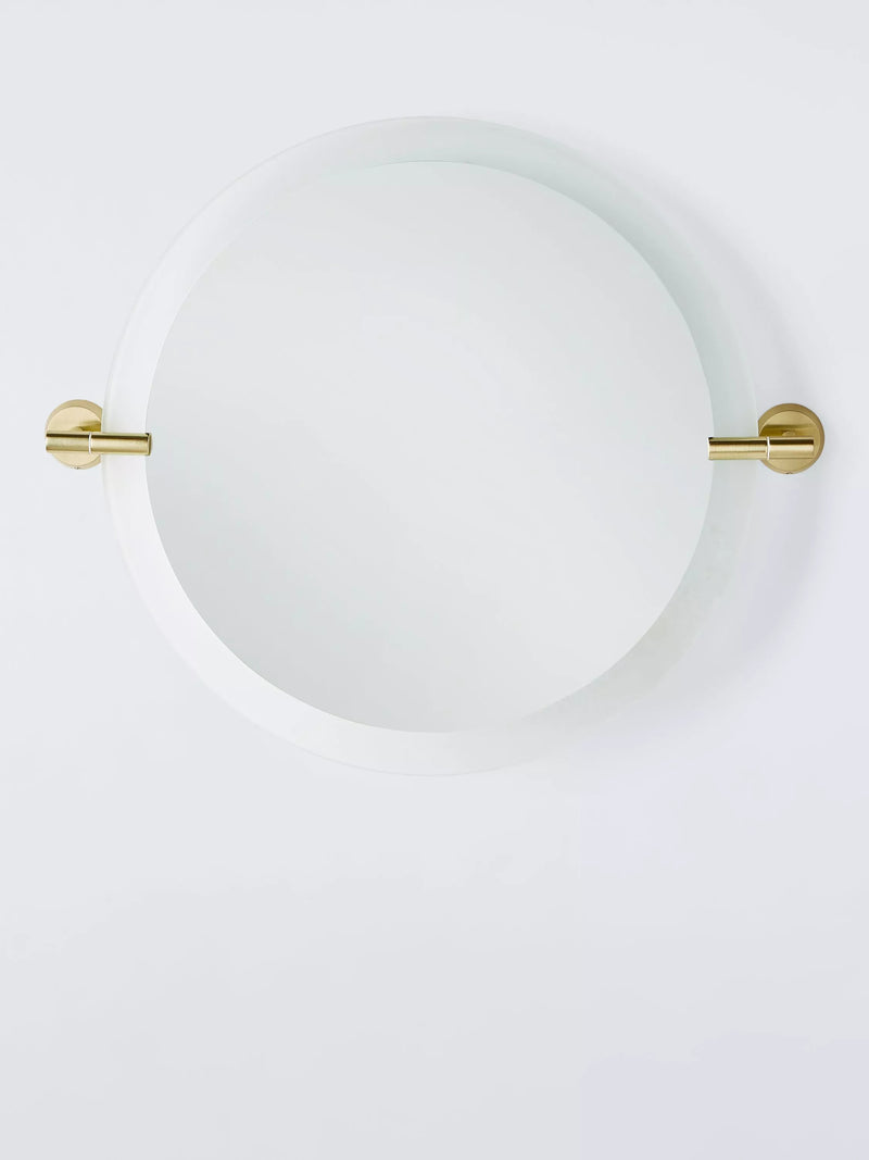 John Lewis Elegance Bathroom Mirror Chrome Effect Round Wall Mounted 45x53x5cm