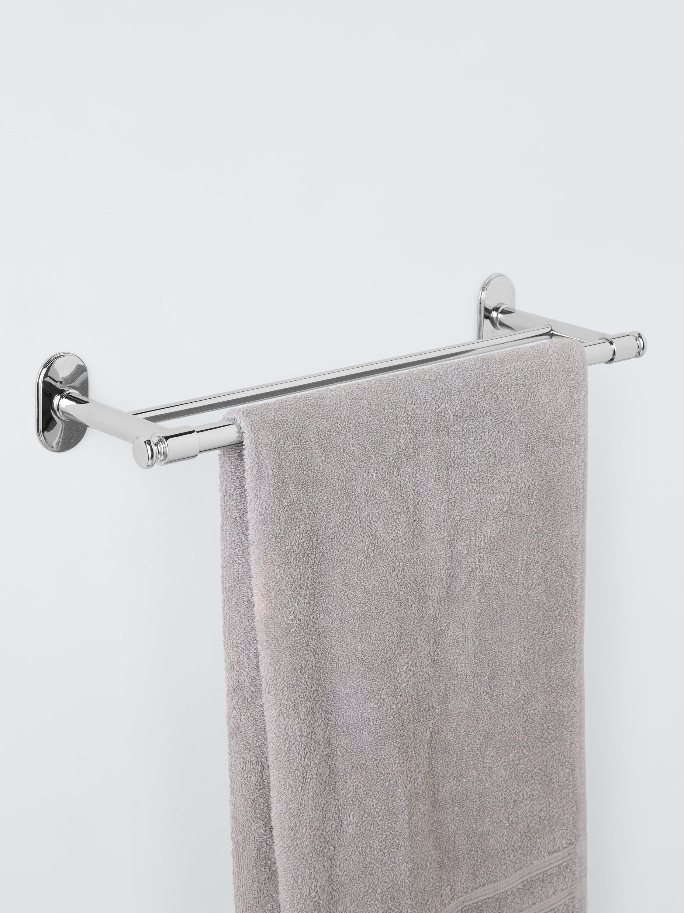 Porte-serviettes double chromé John Lewis Heritage, importé du Royaume-Uni