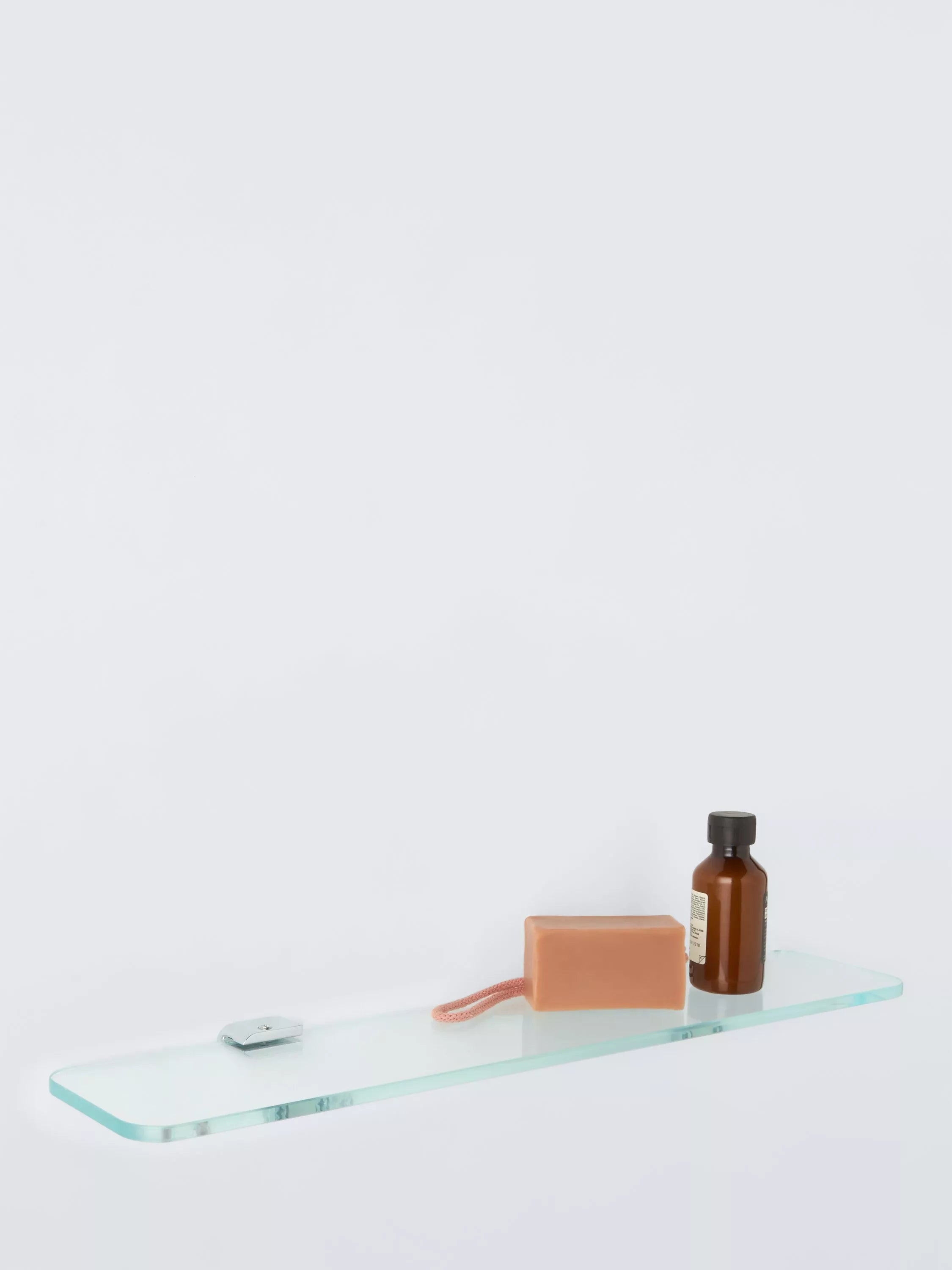 John Lewis Project glass shelf chrome effect - British product