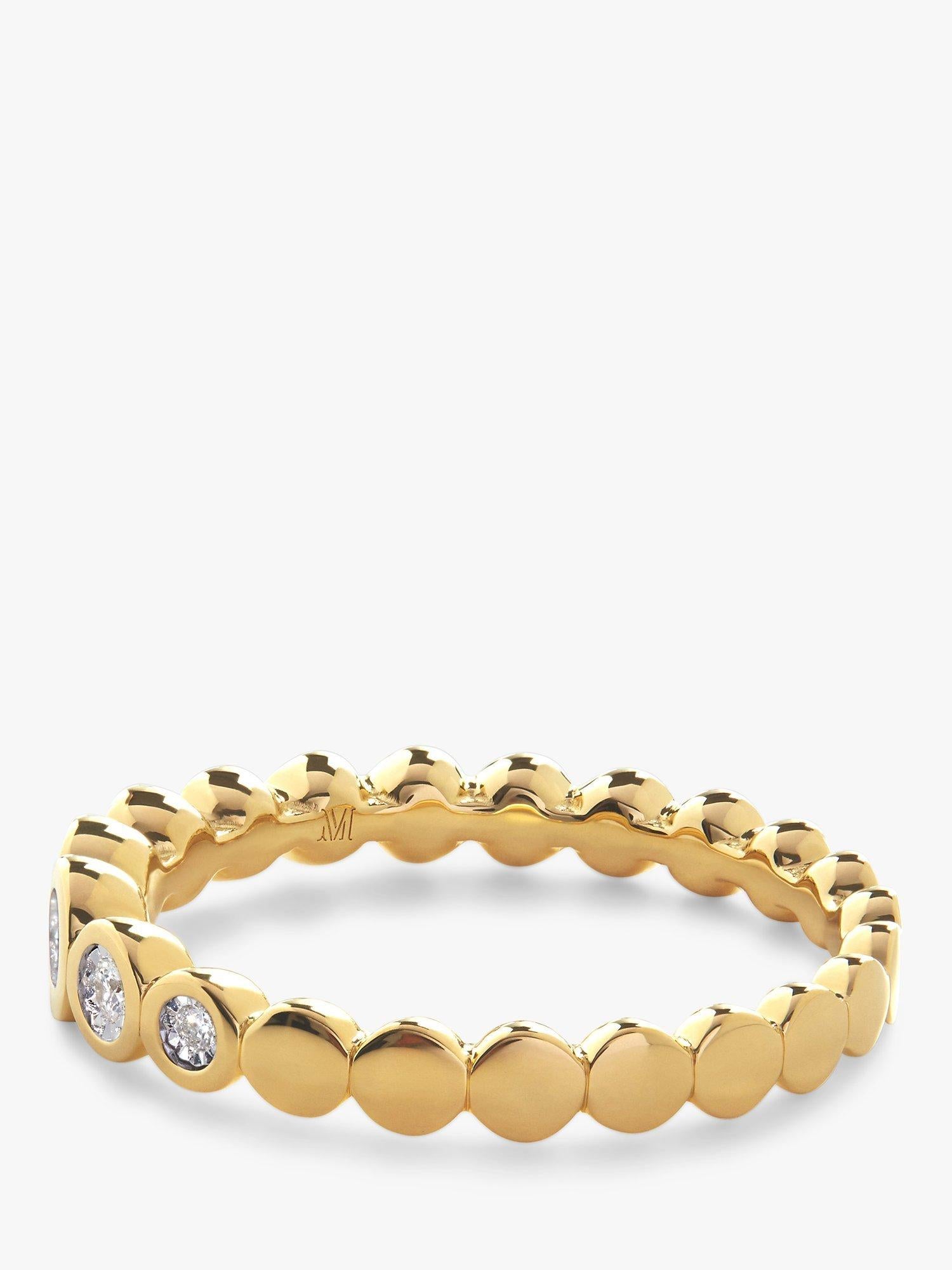 Monica Vinader Diamant-Halb-Eternity-Ring, importiert aus dem Vereinigten Königreich