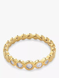 Monica Vinader Diamant-Halb-Eternity-Ring Gold