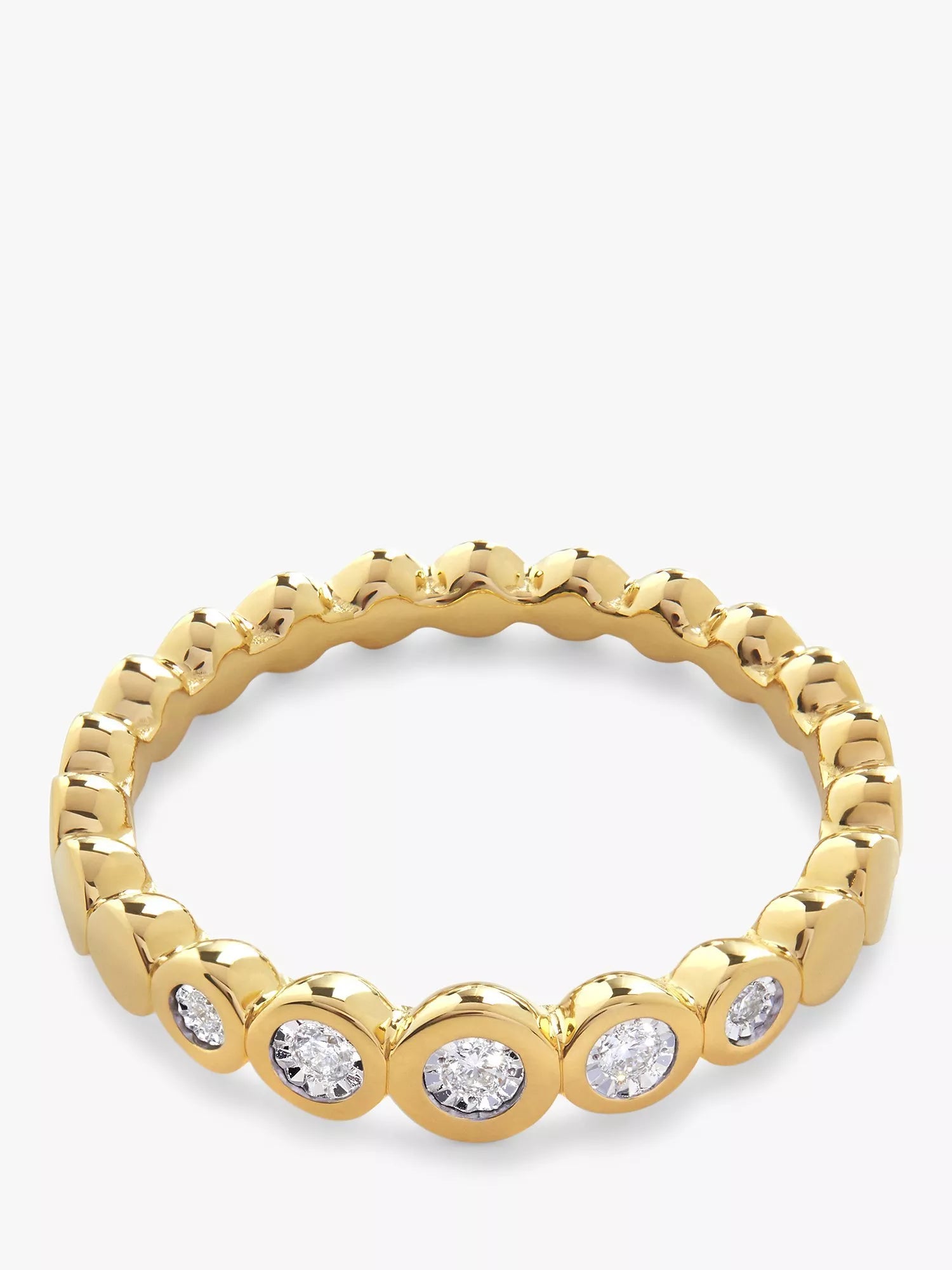 Monica Vinader Diamant-Halb-Eternity-Ring Gold