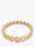 Monica Vinader Diamant-Halb-Eternity-Ring Gold