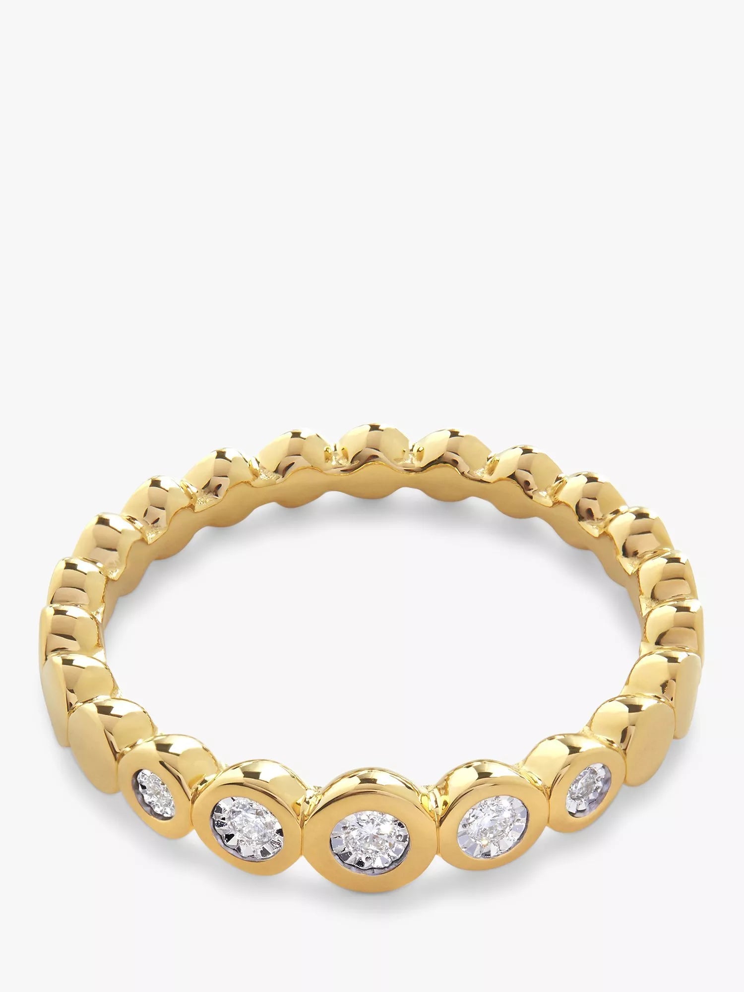 Monica Vinader Diamant-Halb-Eternity-Ring Gold