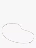 Monica Vinader diamond heart necklace sterling silver 45.7cm (British brand)