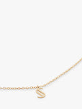 Monica Vinader yellow gold small initial pendant necklace, British brand