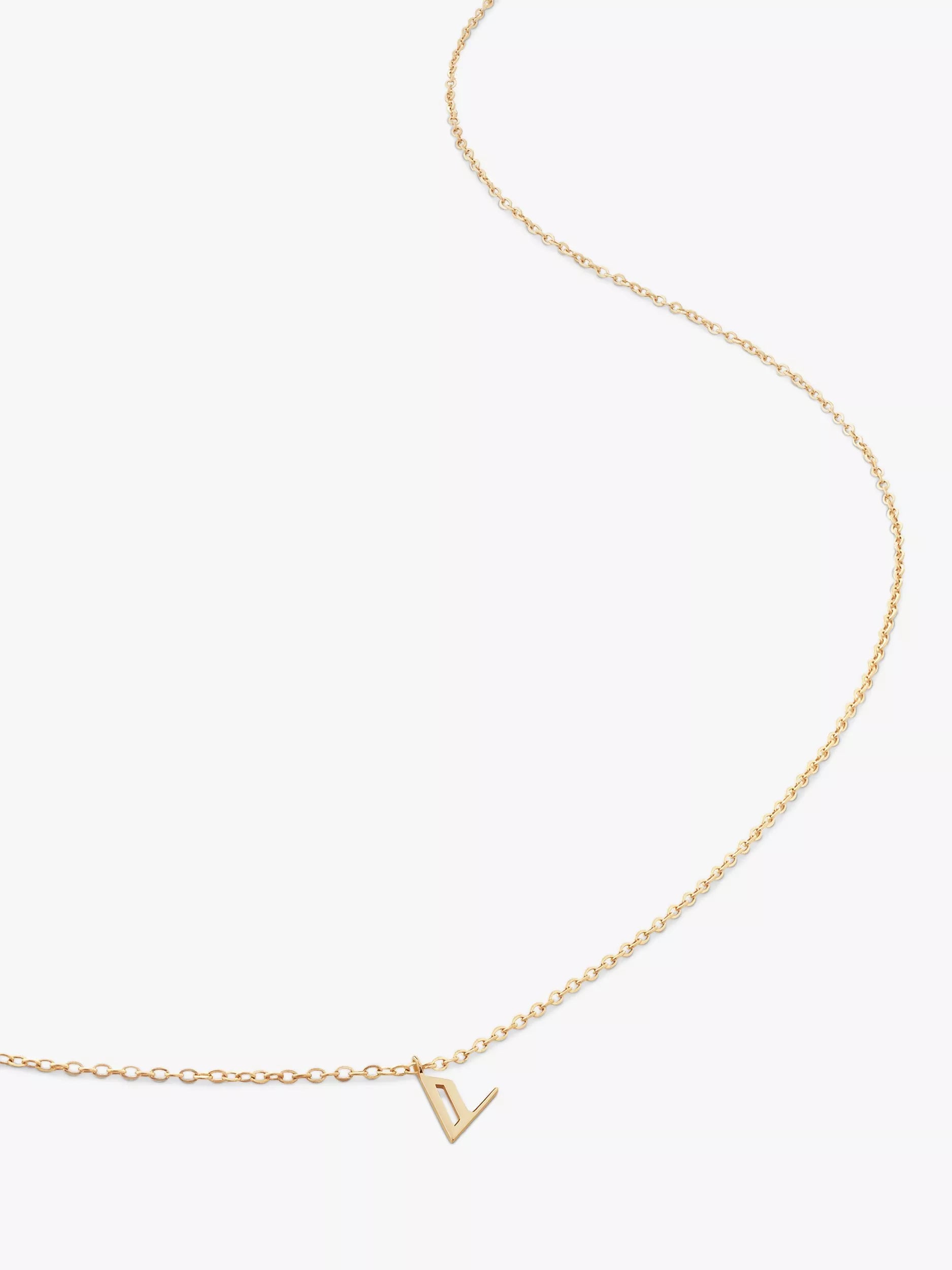 Monica Vinader Yellow Gold Small Initial Pendant Necklace