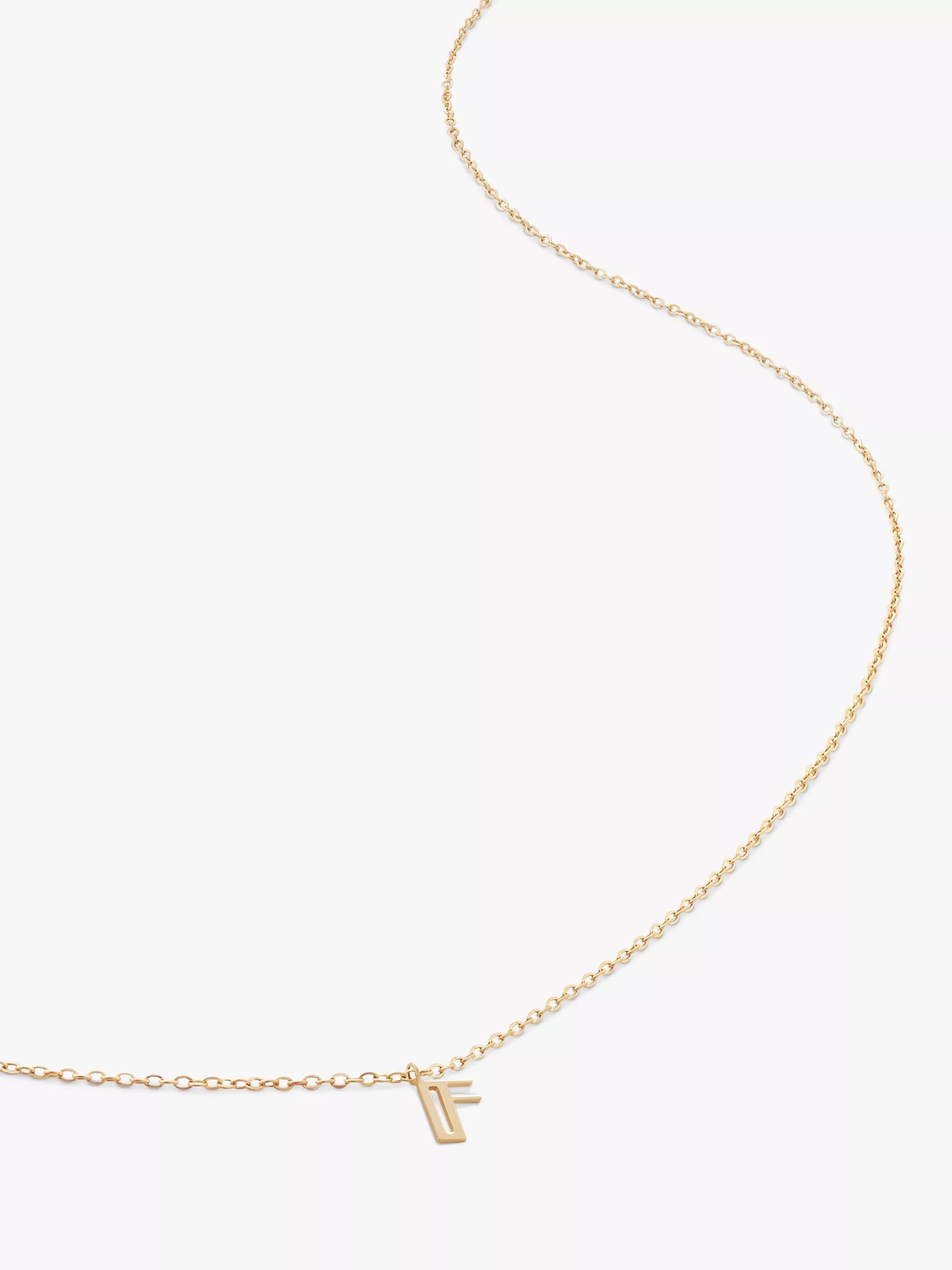 Monica Vinader Yellow Gold Small Initial Pendant Necklace