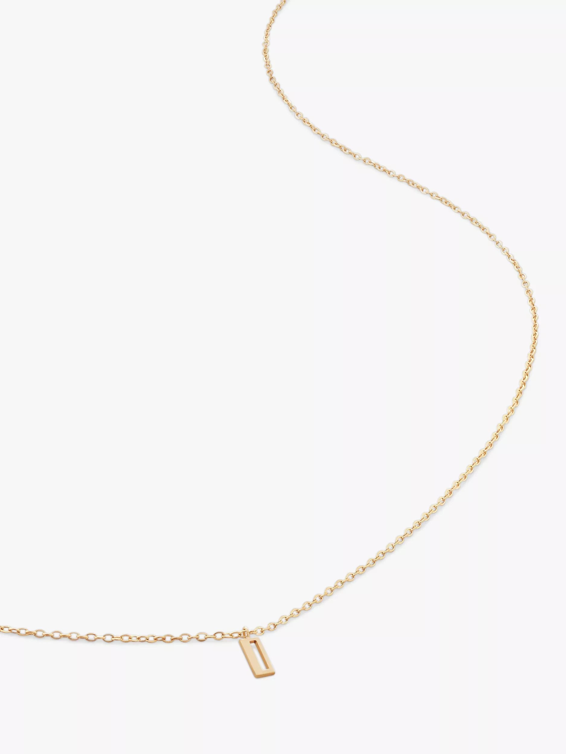 Monica Vinader Yellow Gold Small Initial Pendant Necklace