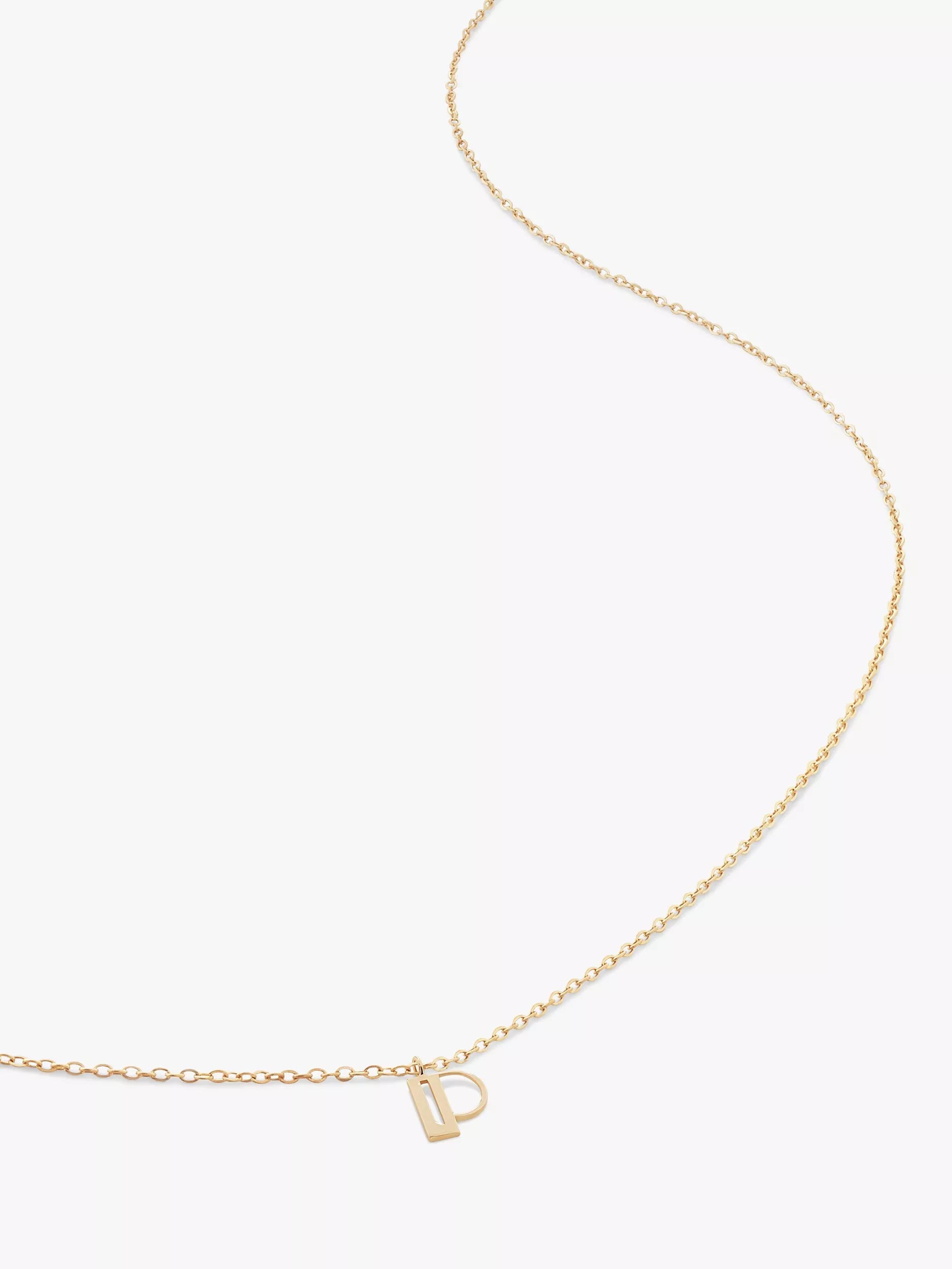 Monica Vinader Yellow Gold Small Initial Pendant Necklace
