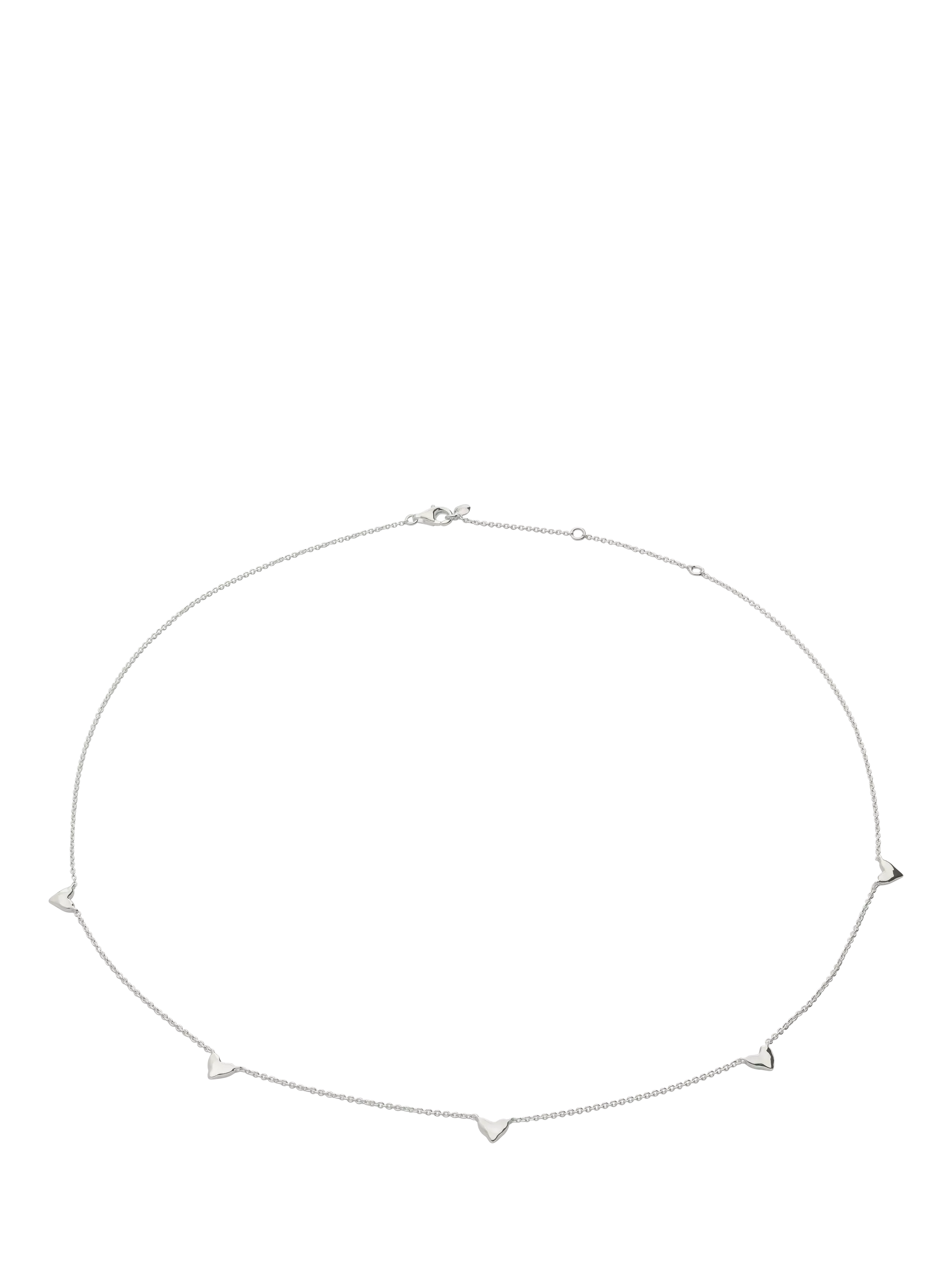 Collier à chaînettes cœur Monica Vinader argent sterling, version UK