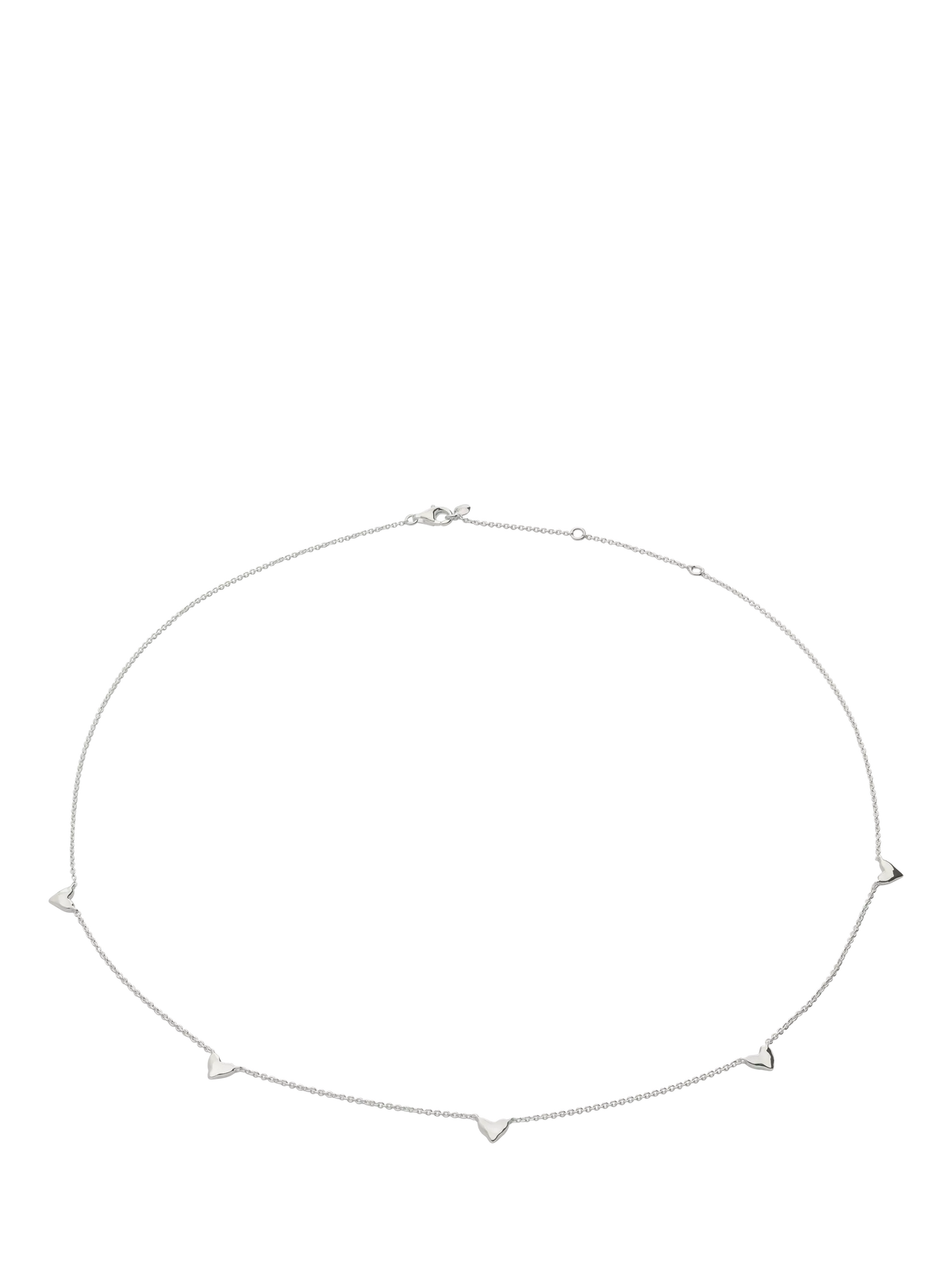 Collier à chaînettes cœur Monica Vinader argent sterling, version UK