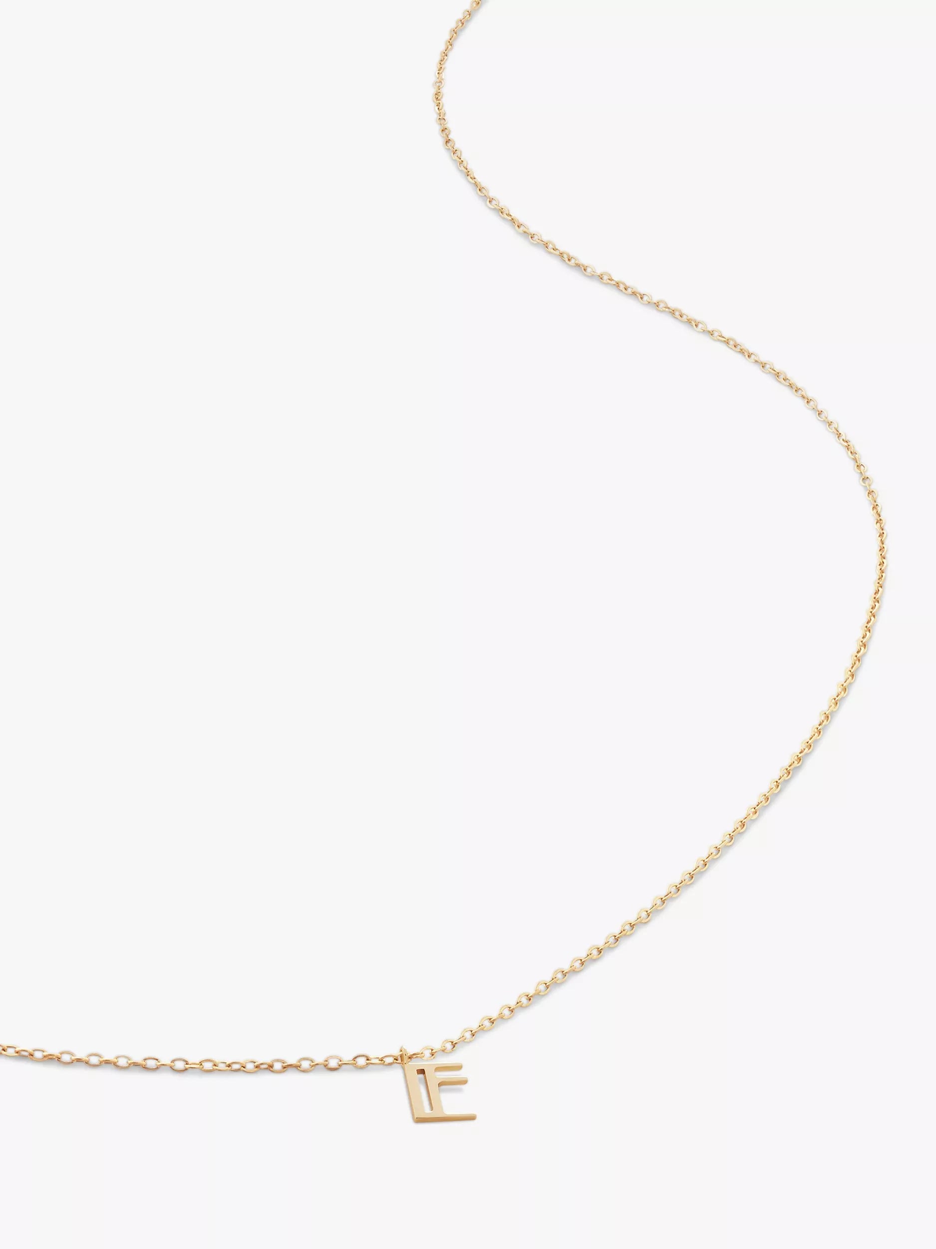 Monica Vinader Yellow Gold Small Initial Pendant Necklace
