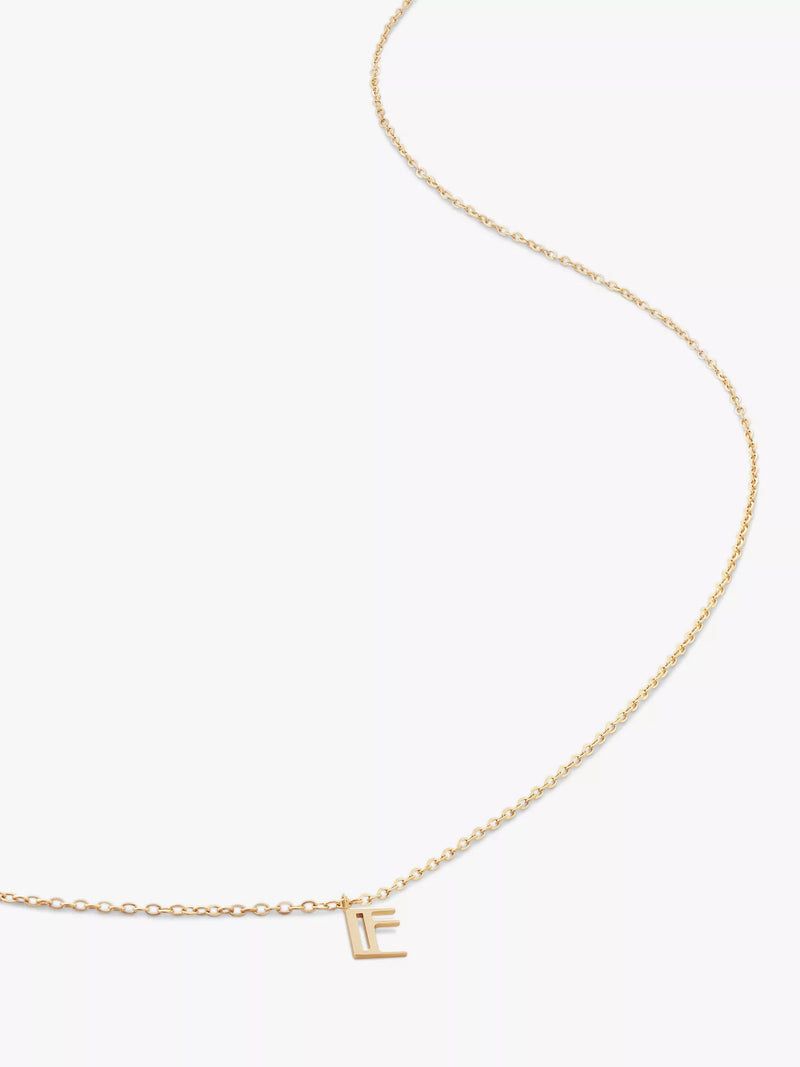 Monica Vinader Yellow Gold Small Initial Pendant Necklace