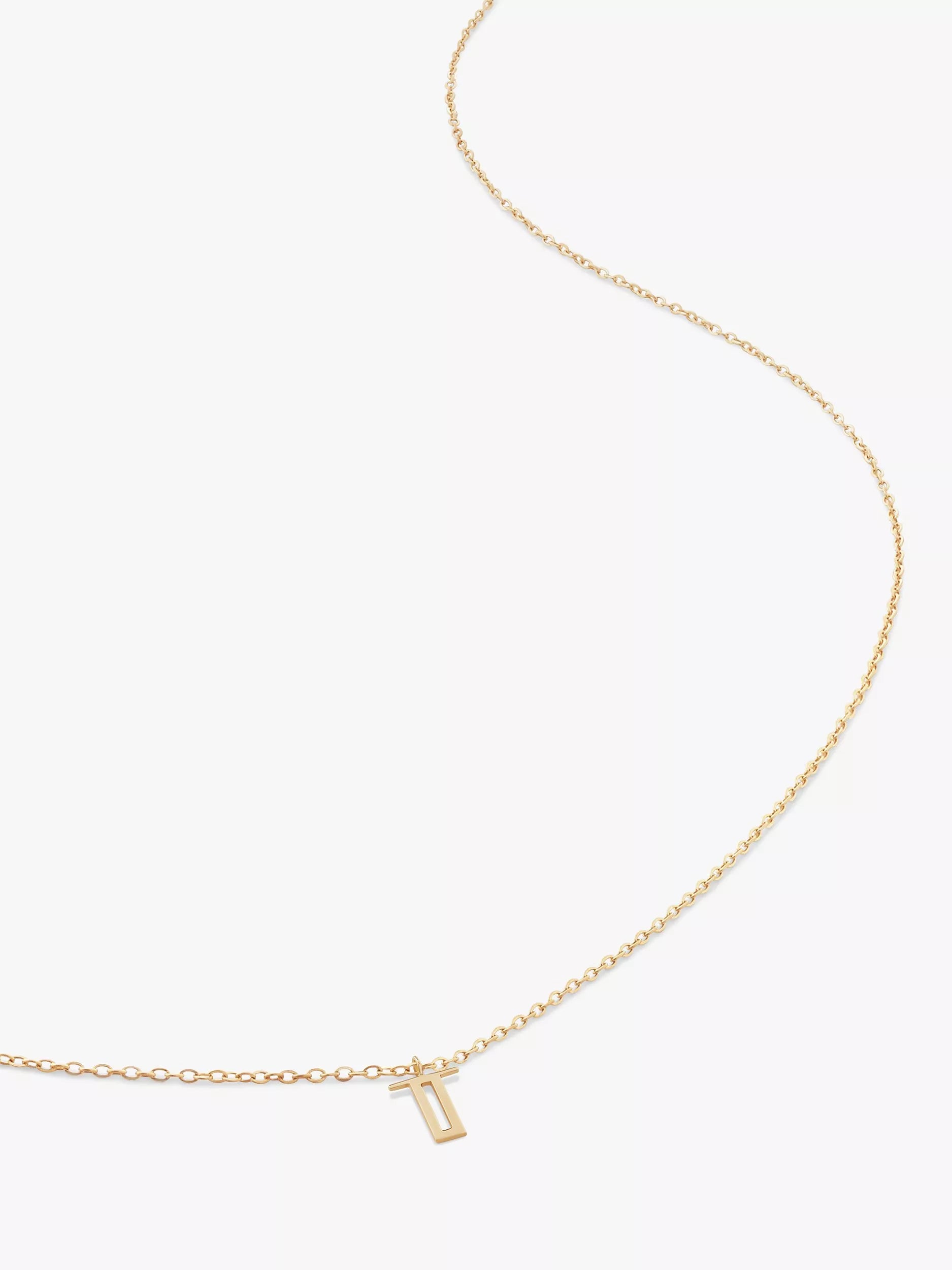 Monica Vinader Yellow Gold Small Initial Pendant Necklace