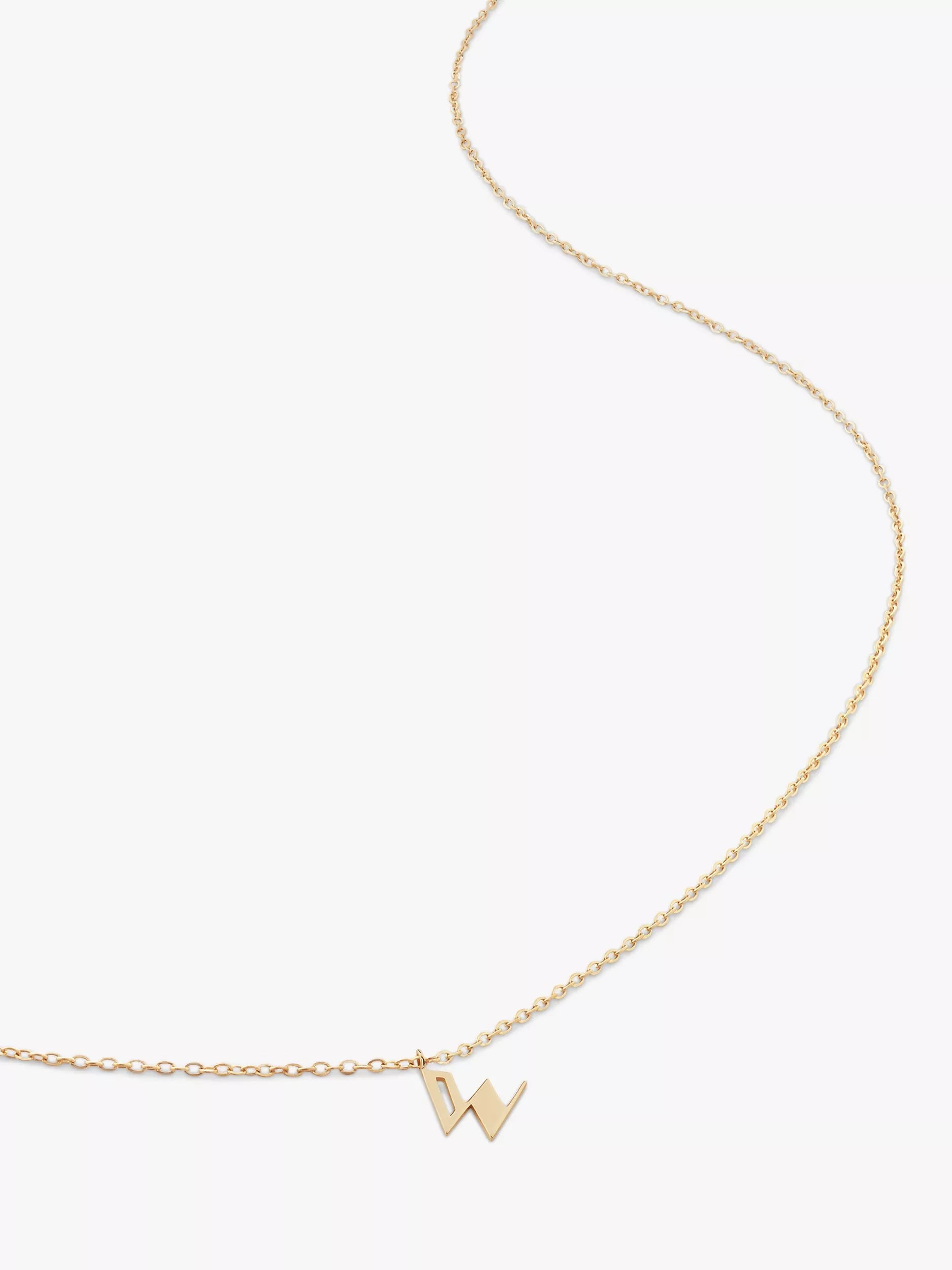 Monica Vinader Yellow Gold Small Initial Pendant Necklace