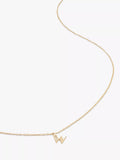Monica Vinader Yellow Gold Small Initial Pendant Necklace