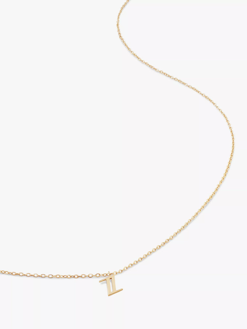 Monica Vinader Yellow Gold Small Initial Pendant Necklace