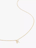 Monica Vinader Yellow Gold Small Initial Pendant Necklace