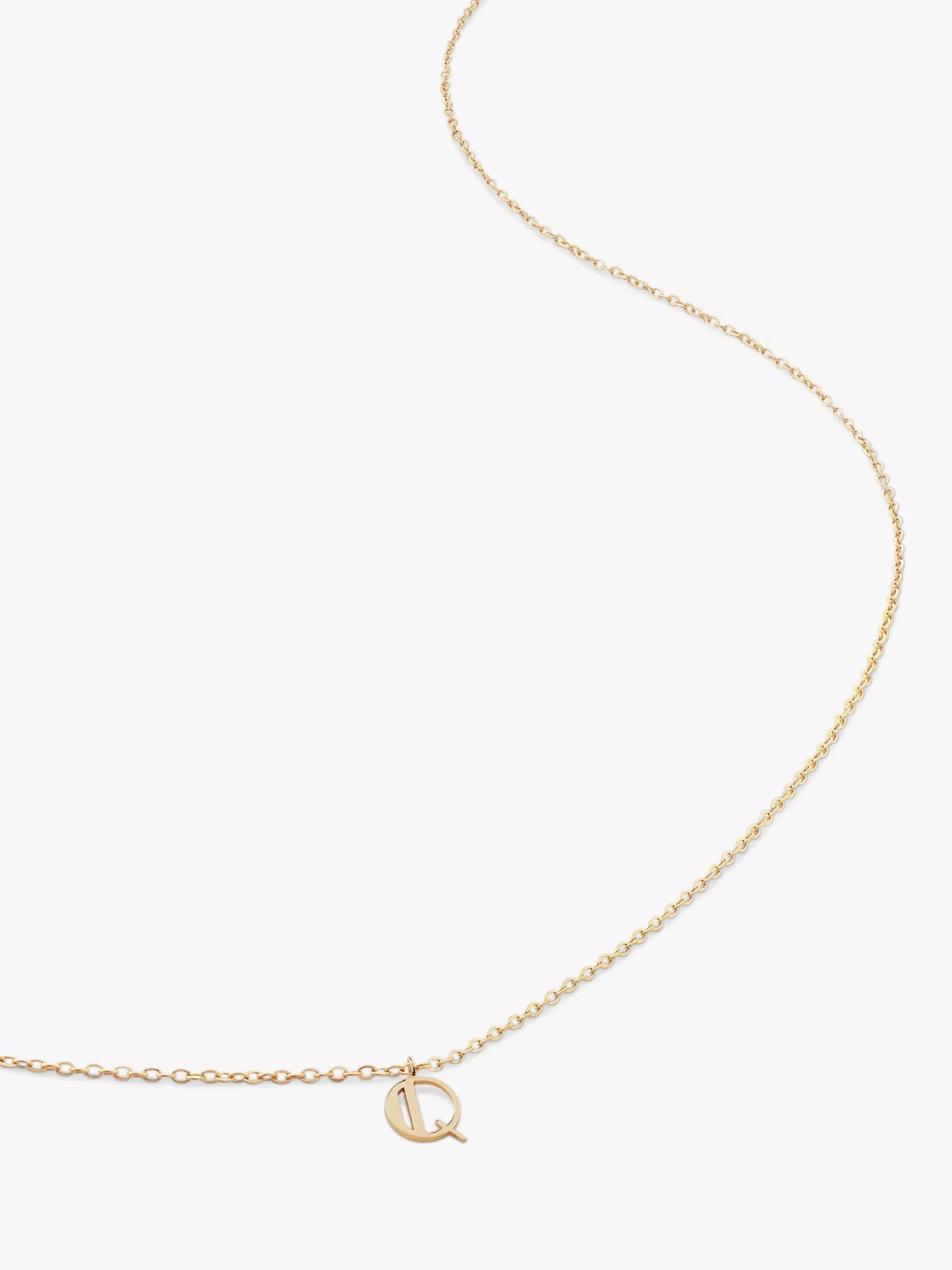 Monica Vinader Yellow Gold Small Initial Pendant Necklace