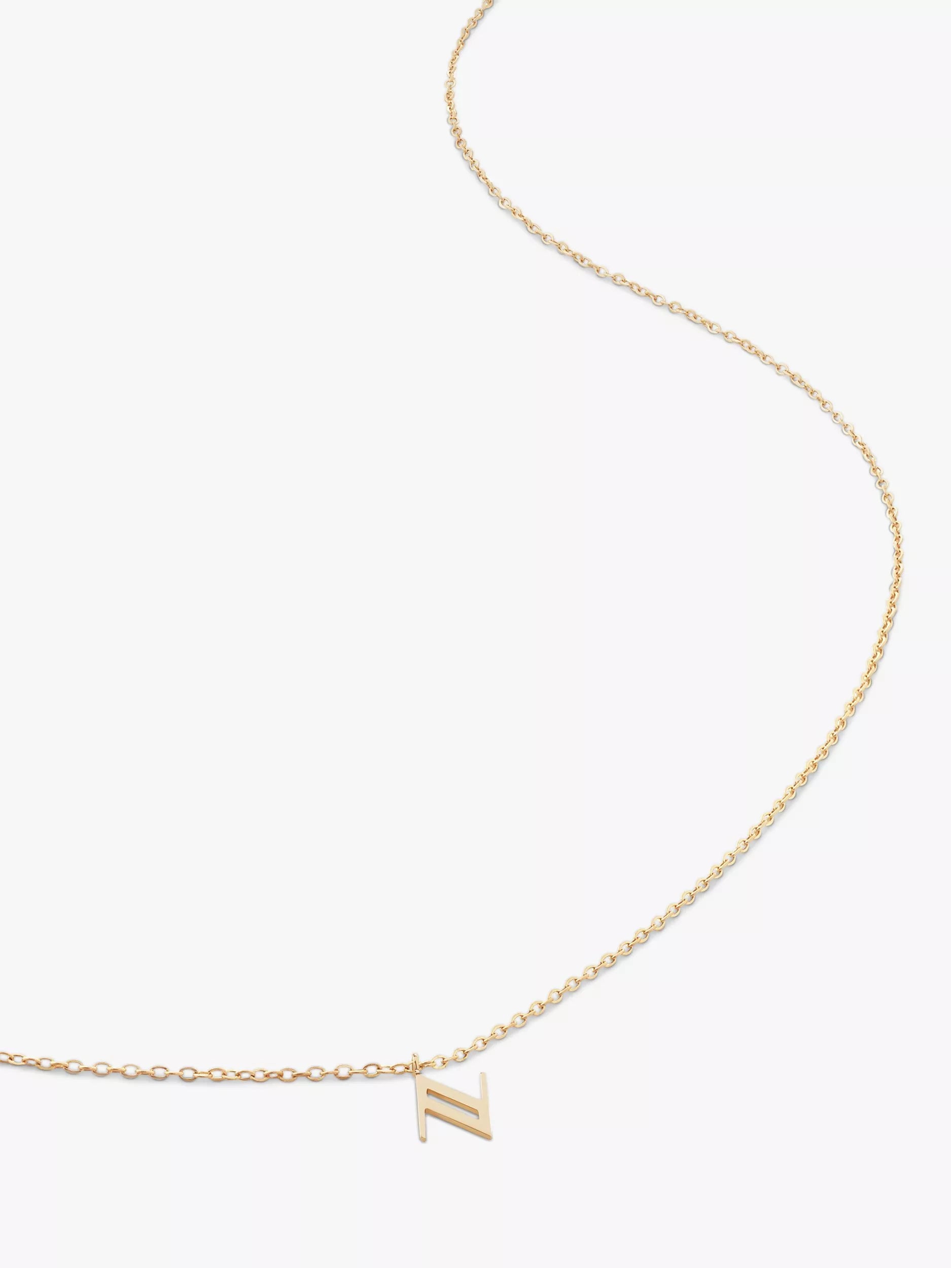 Monica Vinader Yellow Gold Small Initial Pendant Necklace