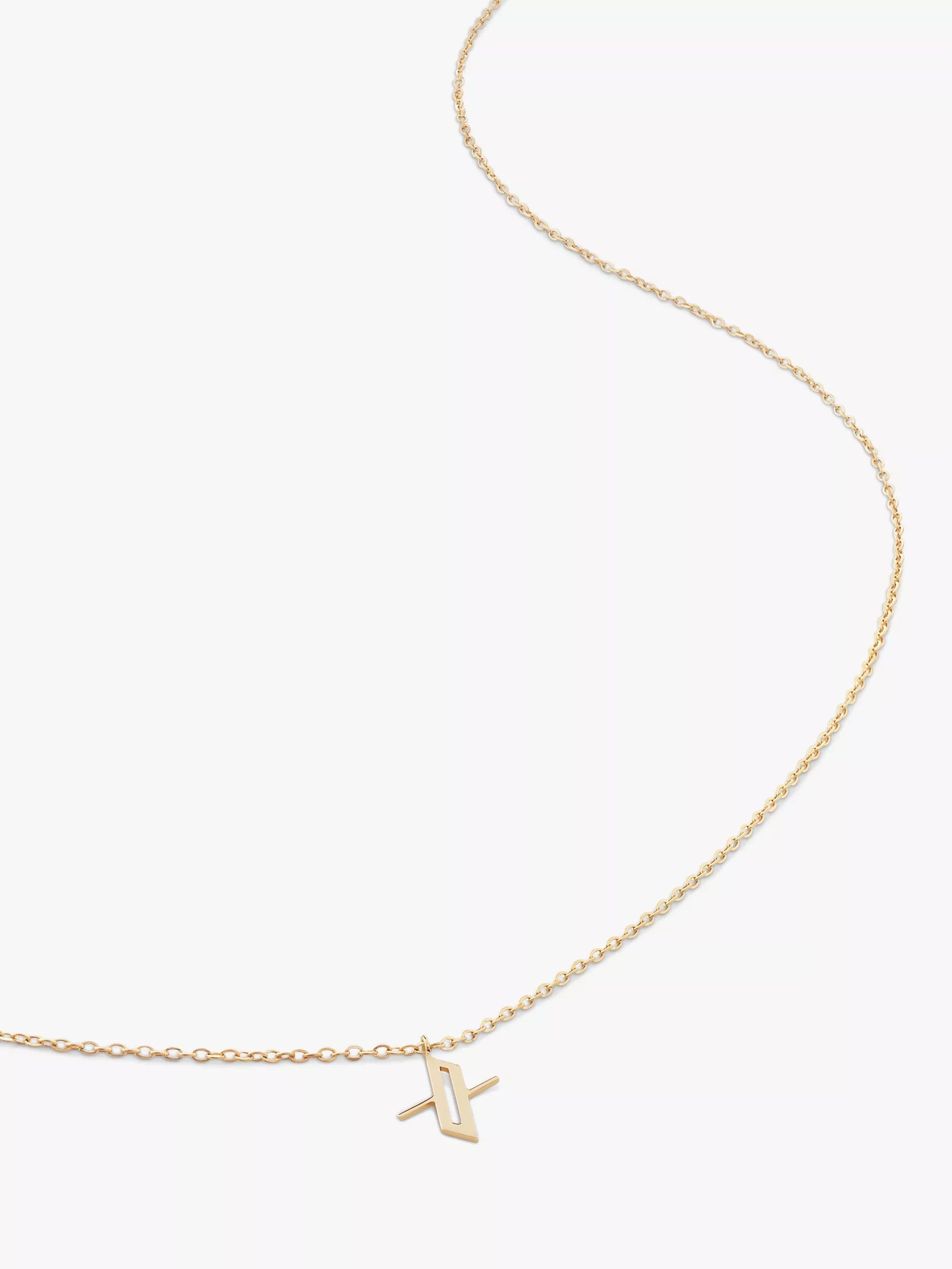 Monica Vinader Yellow Gold Small Initial Pendant Necklace