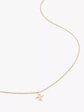 Monica Vinader Yellow Gold Small Initial Pendant Necklace