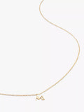 Monica Vinader Yellow Gold Small Initial Pendant Necklace