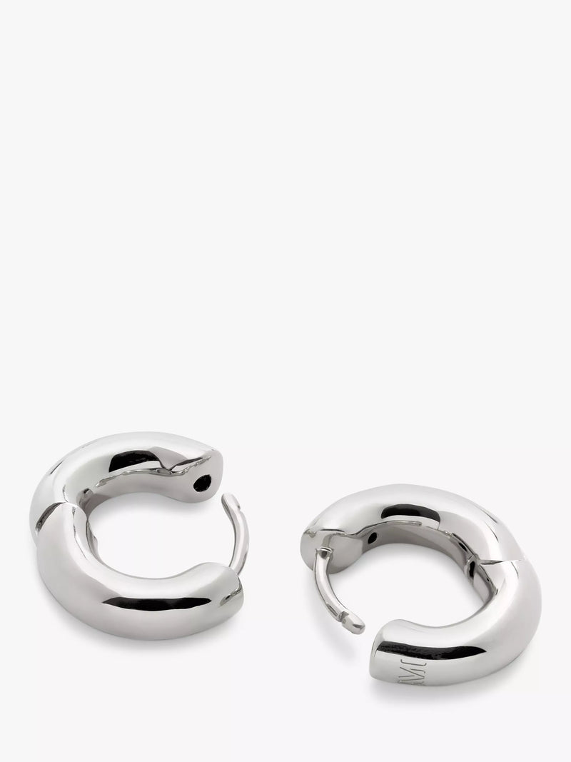 Monica Vinader silver huggie hoop earrings (British brand)