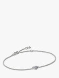 Monica Vinader diamond heart chain bracelet adjustable, imported from the UK