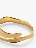Monica Vinader gold Wave Wrap Cuff bracelet (British brand)