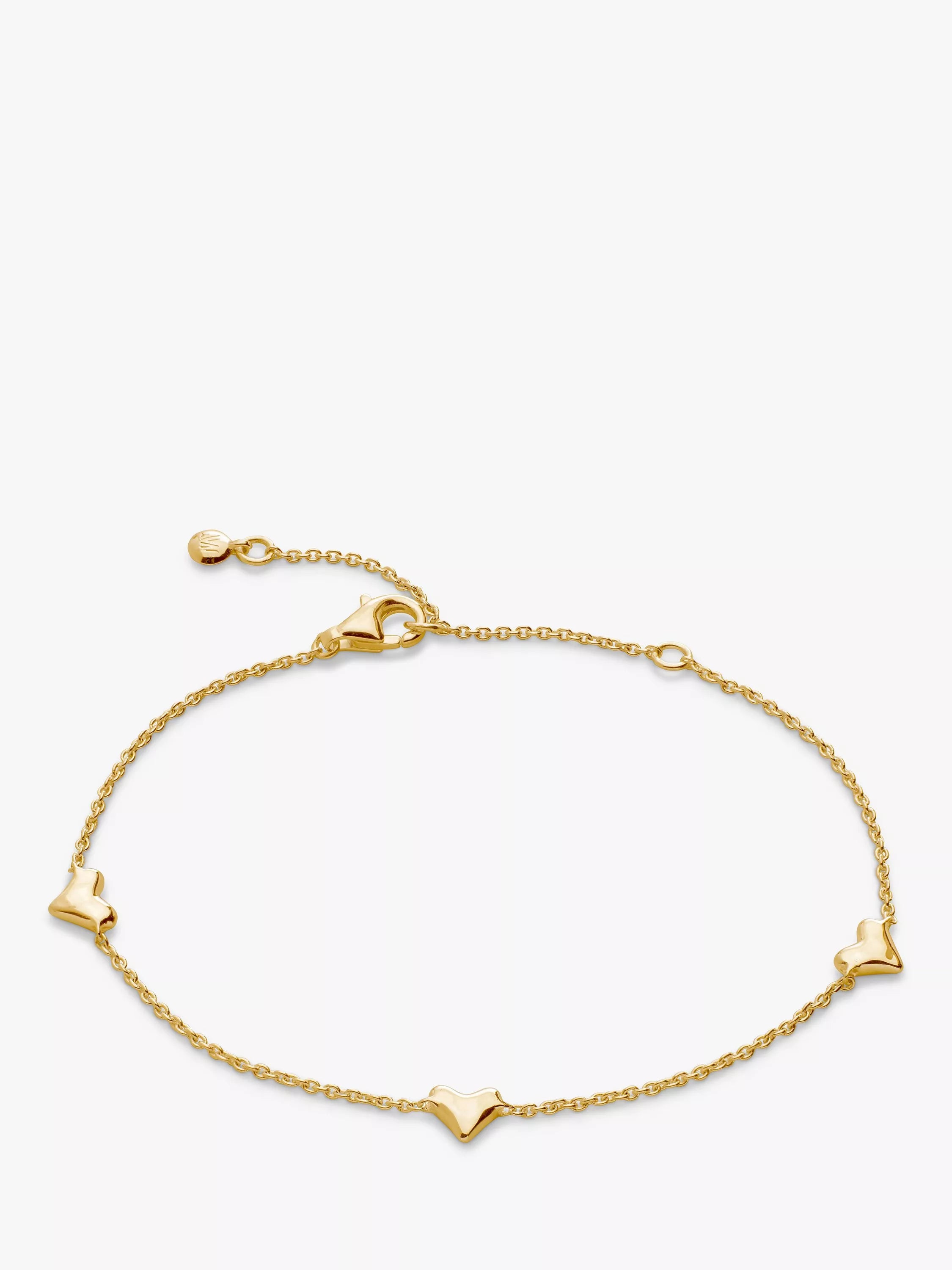 Monica Vinader heart chain bracelet 18.3cm - British product