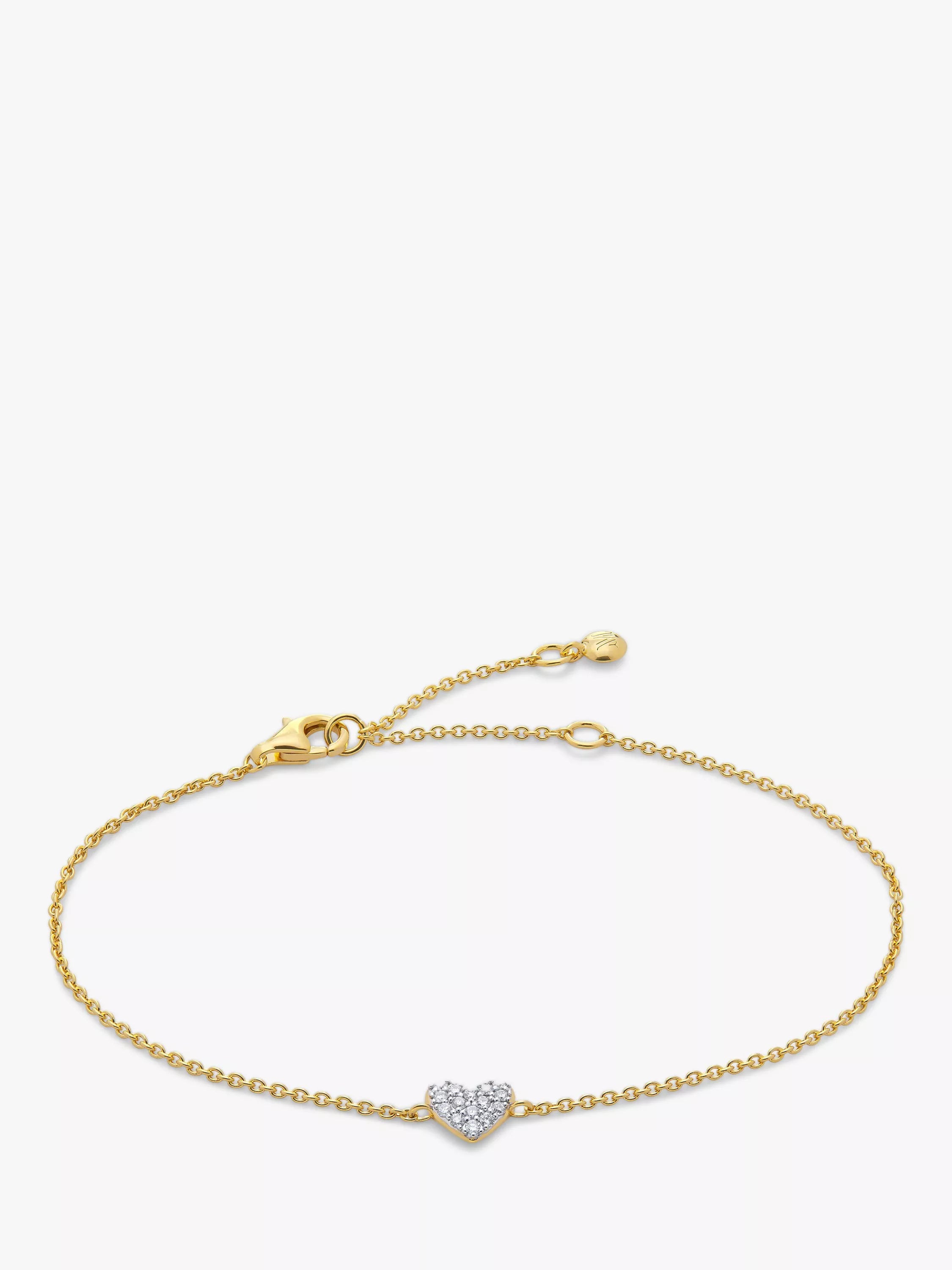 Monica Vinader Zirkonia-Armband Gold, importiert aus Großbritannien