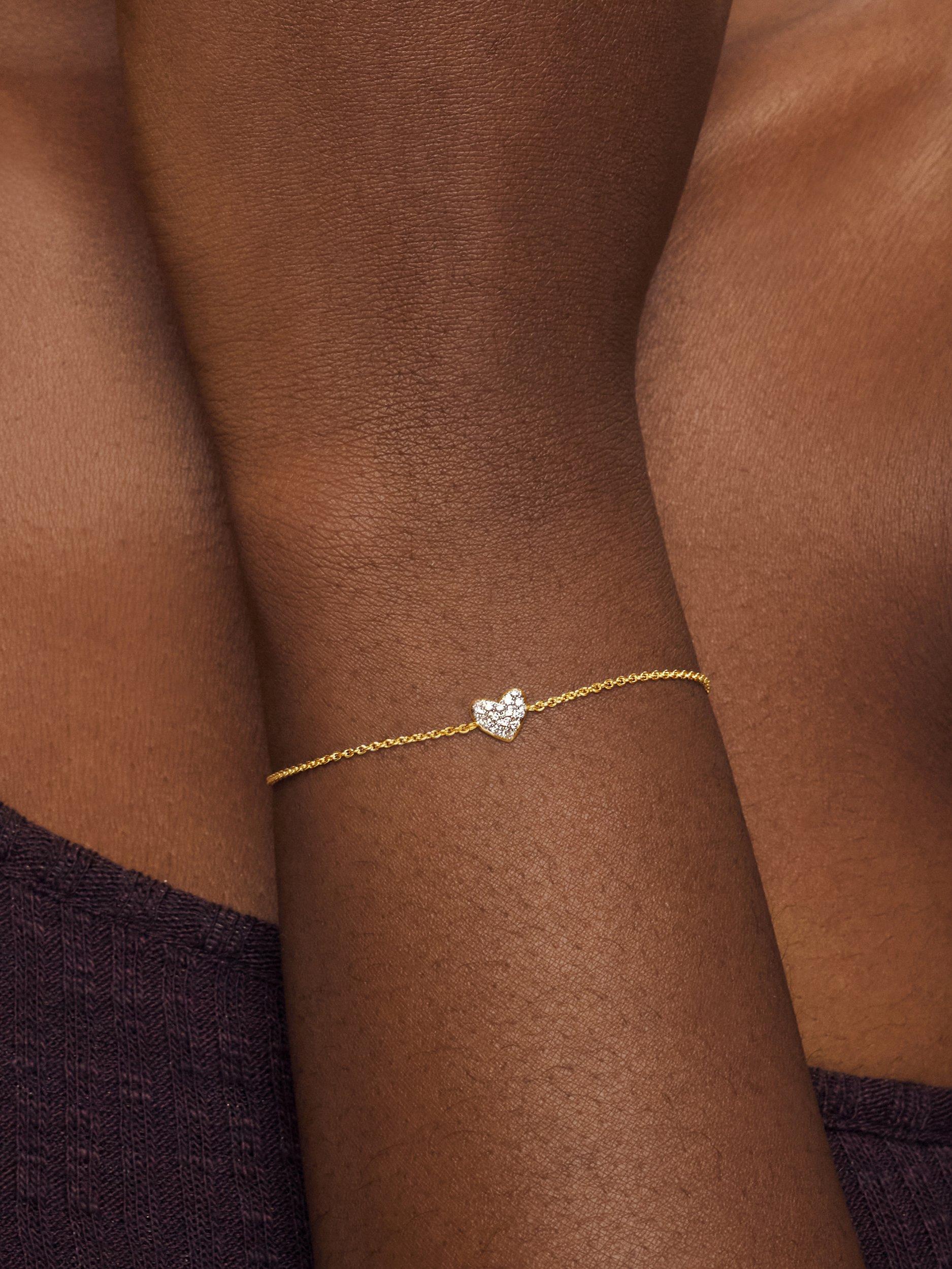 Monica Vinader lab grown diamond bracelet gold, imported from the UK