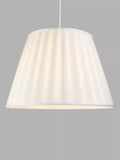John Lewis Oratorio Silk Tapered Lampshade, White, Dia.20cm