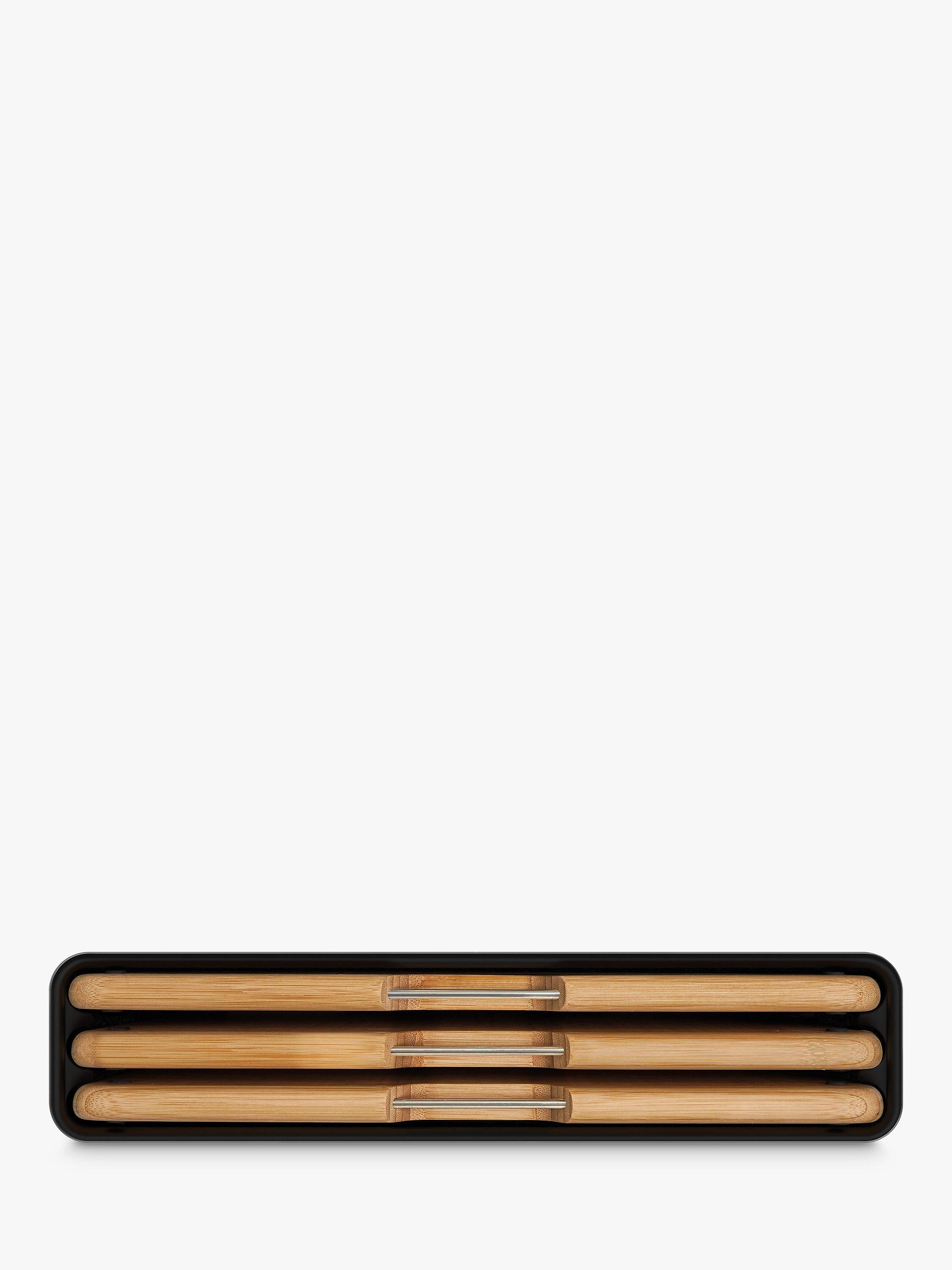 Joseph Joseph Folio bamboo chopping boards set stainless steel case - British product