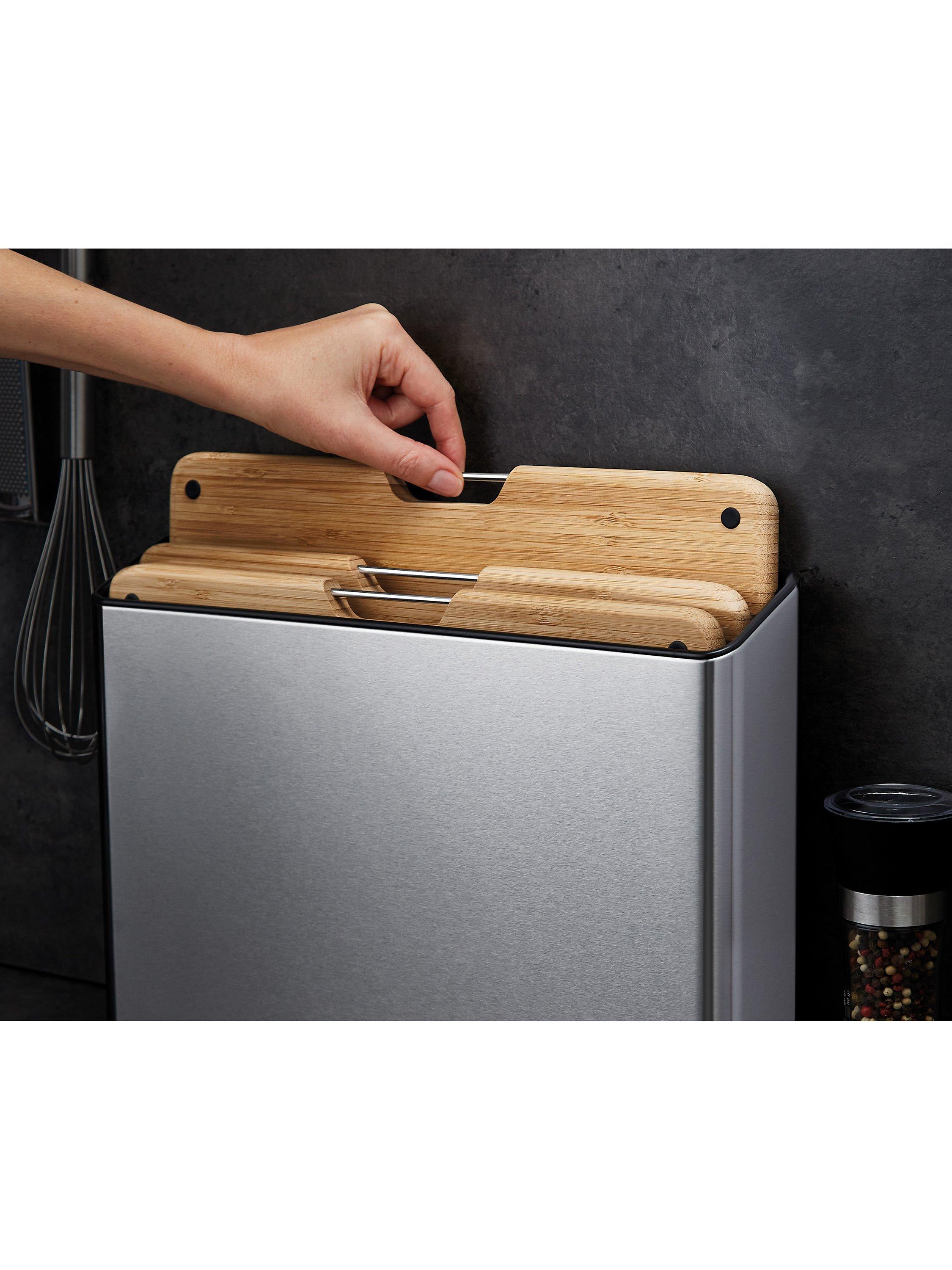 Joseph Joseph Folio bamboo chopping boards set stainless steel case - British product