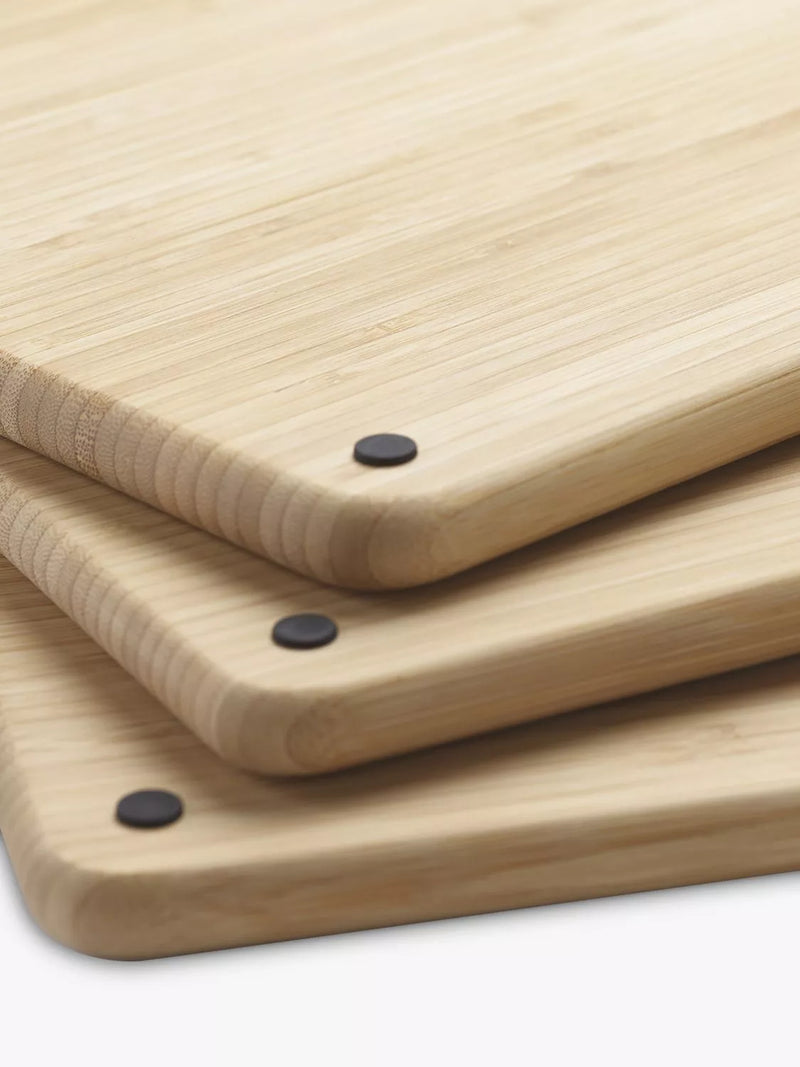 Joseph Joseph Folio bamboo chopping boards set stainless steel case - British product