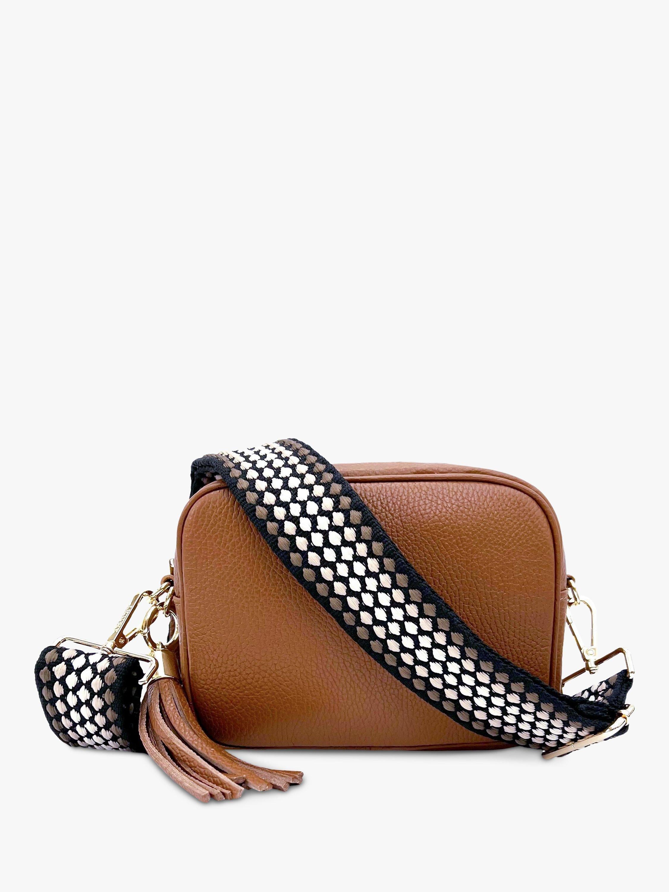 Apatchy London leather crossbody bag with spots (British brand)