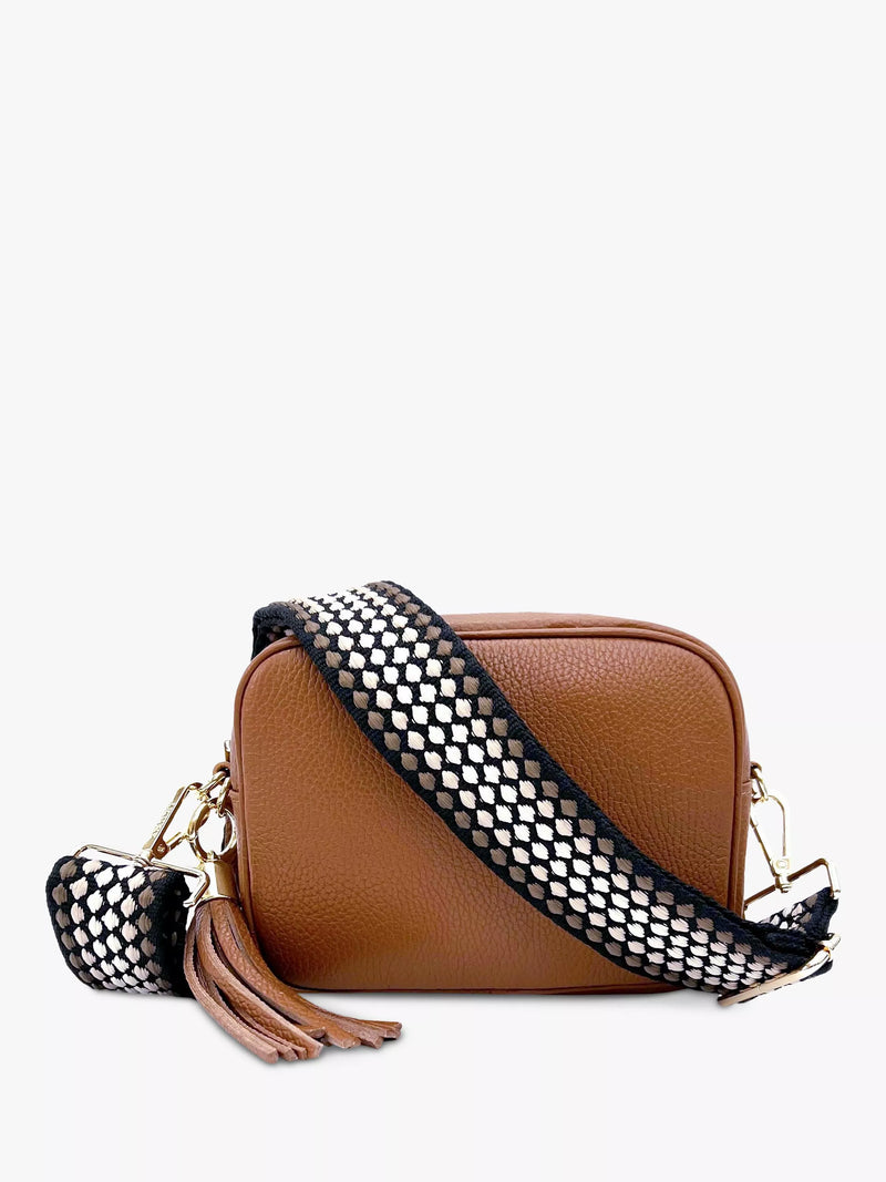 Apatchy London Dots Strap Leather Crossbody Bag