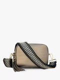 Apatchy London camera bag bronze pebble grained leather, imported from the UK